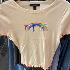 Lisa Frank inspired Baby Tee (new, never worn)